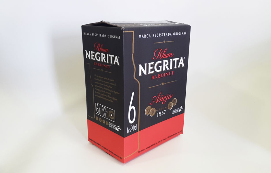 Caja cartón Ron Negrita