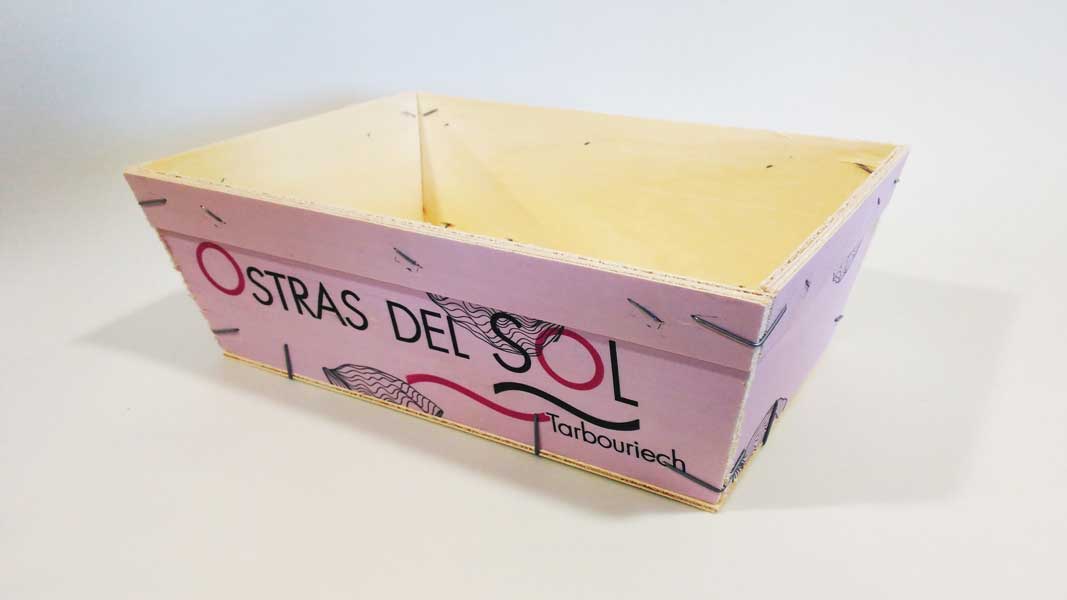 Caja madera Ostras del Sol