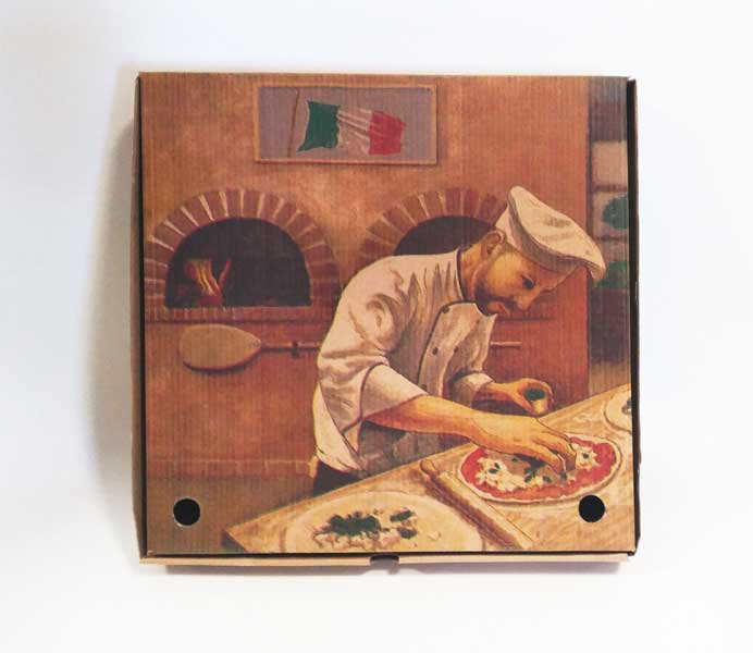 Caja cartón generica pizza